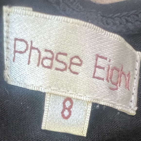 Phase Eight Elegant Sheer Ribbed Black Long dress with slip Special Occasion 4 - Picture 7 of 9